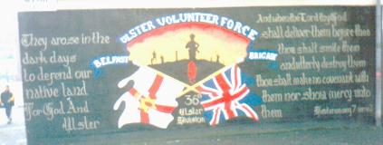 Depite murals like this one in Sandy Row, Belfast, how British is Ulster preceived by 'fellow Britons' in Great Britain?